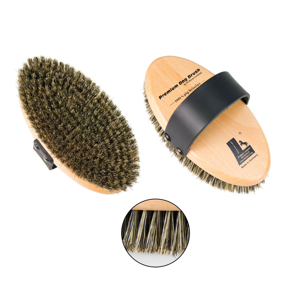 Leistner Natural Bristle Premium Dog Brush Medium