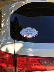 I Love My Haflinger Oval Vinyl Sticker